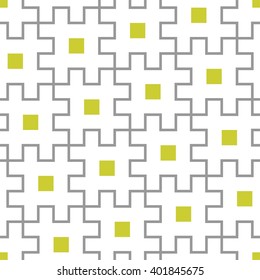 Seamless geometric zigzag pattern vector, puzzle tiling