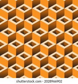 Fondo vector de color de patrón 3D geométrico sin inconvenientes
