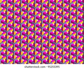 Seamless geometrical abstract 3D pattern