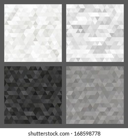 Seamless geometrical abstract backgrounds. Vector illustration