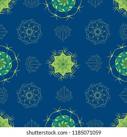 a seamless geometrical abstract flower (vector)