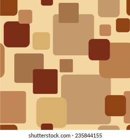Seamless geometrical abstract pattern. Coffee background. 