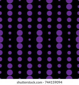 Seamless geometrical abstract pattern with vertical rows of increasing and diminishing spheres. Modern optical art style.