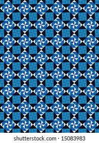 seamless geometrical background in blue colors