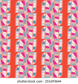 Seamless geometrical background in a retro style. Vector illustration  