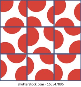 seamless geometrical background with squares and circles