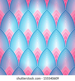 Seamless geometrical background with stylized lotus petals. Eps10