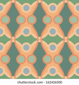 seamless geometrical background with waves and circles