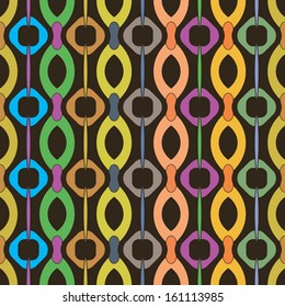 seamless geometrical background with waves and ovals