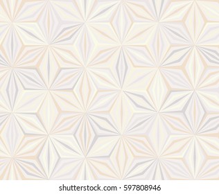 Nahtloses geometrisches beiges Muster. Wiederholte Pastellmuster mit geometrischen Blumen. Vektorgrafik für Ihr Grafikdesign.
