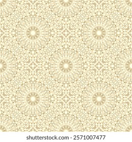 Seamless geometrical bohemian flower mandala pattern background