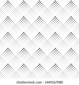 Seamless geometrical circle pattern background - black and white abstract vector graphic design