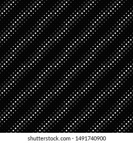 Seamless geometrical circle pattern background - abstract monochrome vector graphic design