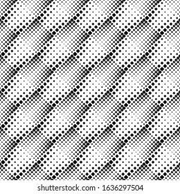 Seamless geometrical diagonal rounded square pattern background - abstract black and white vector illustration from squares