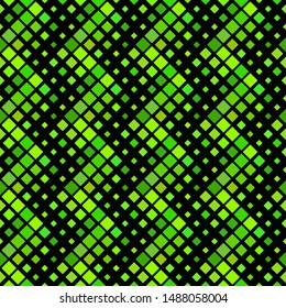 Seamless geometrical diagonal square pattern background - green abstract vector illustration