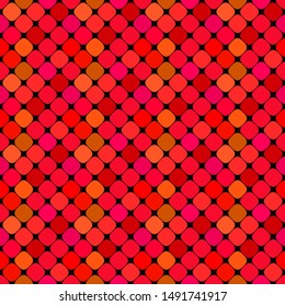 Seamless geometrical diagonal square pattern background design - red abstract vector graphic