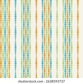 Seamless geometrical differed colorful round dot striped textured pattern background used textiles, wallpapers, dress