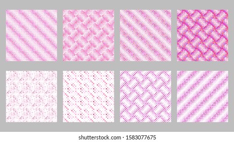 Seamless geometrical dot pattern background set - abstract vector illustration