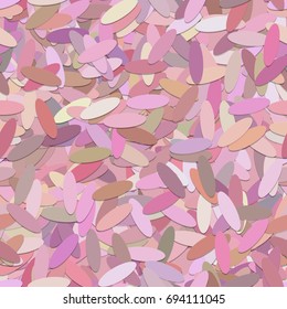 Seamless geometrical ellipse background pattern - vector graphic from rounded shapes in colorful pink tones