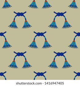 Seamless geometrical floral pattern with ancient Egyptian lotus motifs.