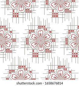 Seamless geometrical floral pattern design