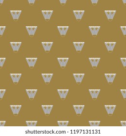 Seamless geometrical floral pattern with stylized lotus flowers. Ancient Egyptian motif.