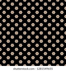Seamless geometrical floral pattern with stylized small flowers.