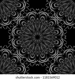 Seamless Geometrical floral texture. Vector illustration. For design, wallpaper, fashion, print.