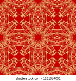 Seamless Geometrical floral texture. Vector illustration. For design, wallpaper, fashion, print.