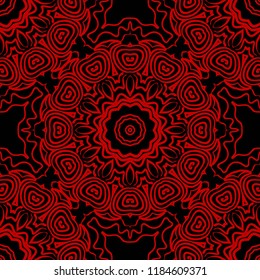 Seamless Geometrical floral texture. Vector illustration. For design, wallpaper, fashion, print.