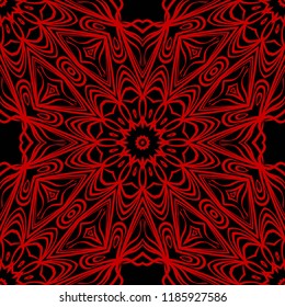 Seamless Geometrical floral texture. Vector illustration. For design, wallpaper, fashion, print.