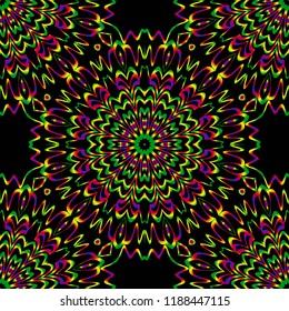 Seamless Geometrical floral texture. Vector illustration. For design, wallpaper, fashion, print.