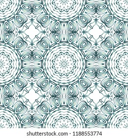 Seamless Geometrical floral texture. Vector illustration. For design, wallpaper, fashion, print.