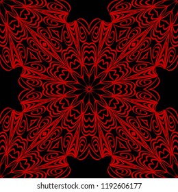 Seamless Geometrical floral texture. Vector illustration. For design, wallpaper, fashion, print.