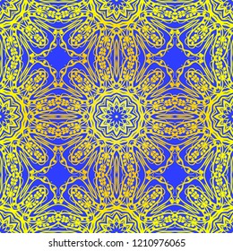 Seamless Geometrical floral texture. Vector illustration. For design, wallpaper, fashion, print