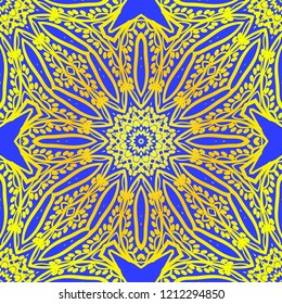 Seamless Geometrical floral texture. Vector illustration. For design, wallpaper, fashion, print