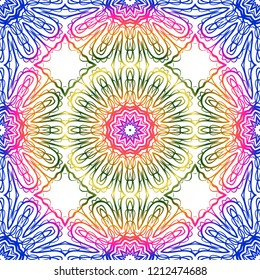Seamless Geometrical floral texture. Vector illustration. For design, wallpaper, fashion, print