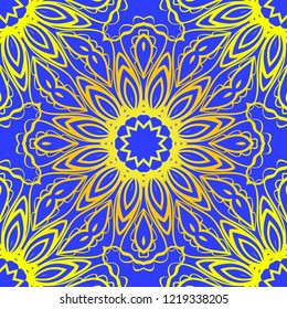 Seamless Geometrical floral texture. Vector illustration. For design, wallpaper, fashion, print