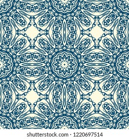 Seamless Geometrical floral texture. Vector illustration. For design, wallpaper, fashion, print