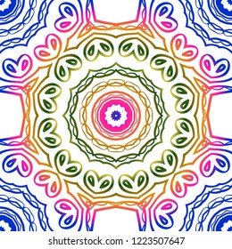 Seamless Geometrical floral texture. Vector illustration. For design, wallpaper, fashion, print