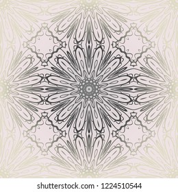 Seamless Geometrical floral texture. Vector illustration. For design, wallpaper, fashion, print