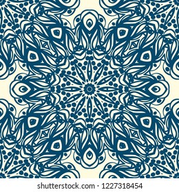 Seamless Geometrical floral texture. Vector illustration. For design, wallpaper, fashion, print
