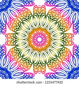 Seamless Geometrical floral texture. Vector illustration. For design, wallpaper, fashion, print