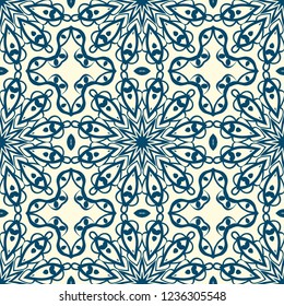 Seamless Geometrical floral texture. Vector illustration. For design, wallpaper, fashion, print