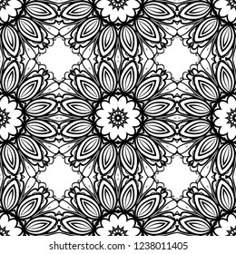Seamless Geometrical floral texture. Vector illustration. For design, wallpaper, fashion, print