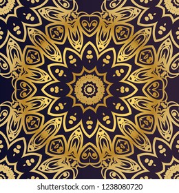 Seamless Geometrical floral texture. Vector illustration. For design, wallpaper, fashion, print