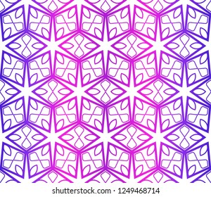 Seamless Geometrical Floral Texture. Vector Illustration. For Design, Wallpaper, Fashion, Print. Gradient color.