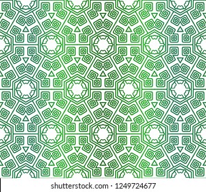 Seamless Geometrical Floral Texture. Vector Illustration. For Design, Wallpaper, Fashion, Print. Gradient color.