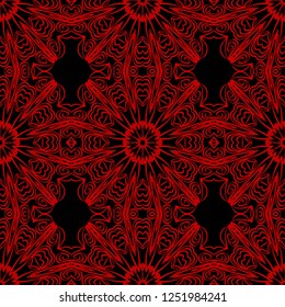Seamless Geometrical floral texture. Vector illustration. For design, wallpaper, fashion, print.