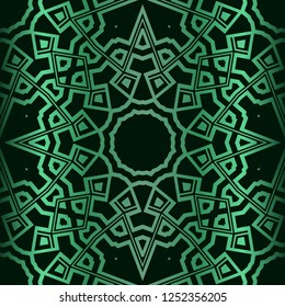 Seamless Geometrical Floral Texture. Vector Illustration. For Design, Wallpaper, Fashion, Print. Neon Color.